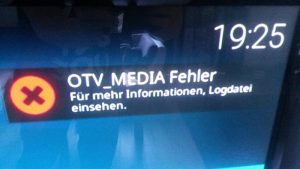 OTV_MEDIA Fehler - OTV Kodi Addon Fehlermeldung beheben