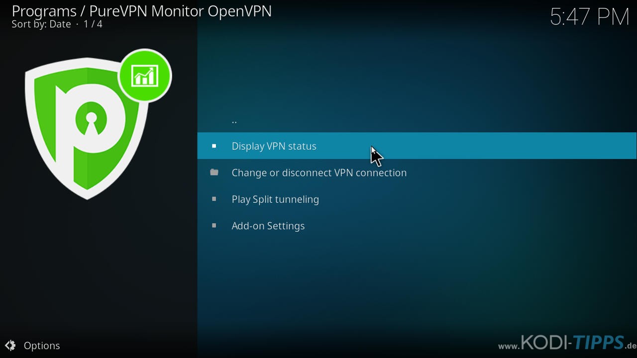 PureVPN Kodi Addon installieren & einrichten - Schritt 8