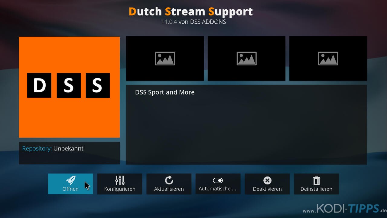 Dutch Sport Streams Kodi Addon (DSS) installieren - Schritt 10
