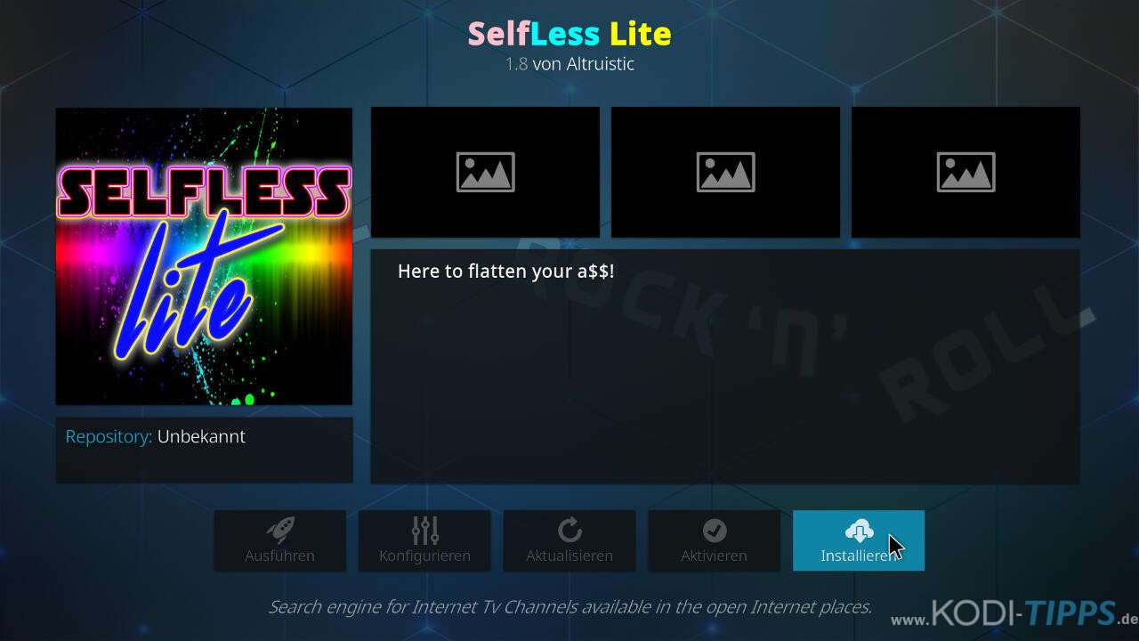 Selfless Lite Kodi Addon installieren - Schritt 8