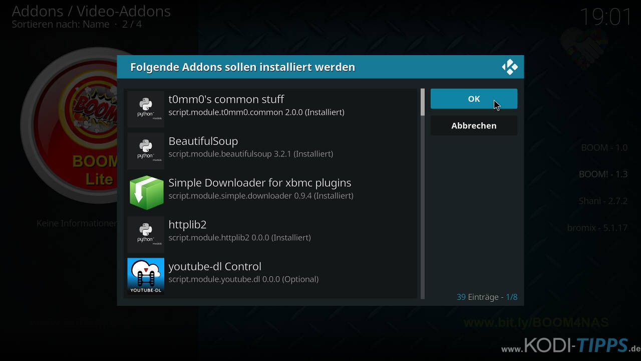 Boom Lite Kodi Addon installieren - Schritt 9