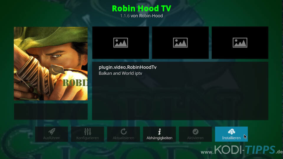 Robin Hood TV Kodi Addon installieren - Schritt 8