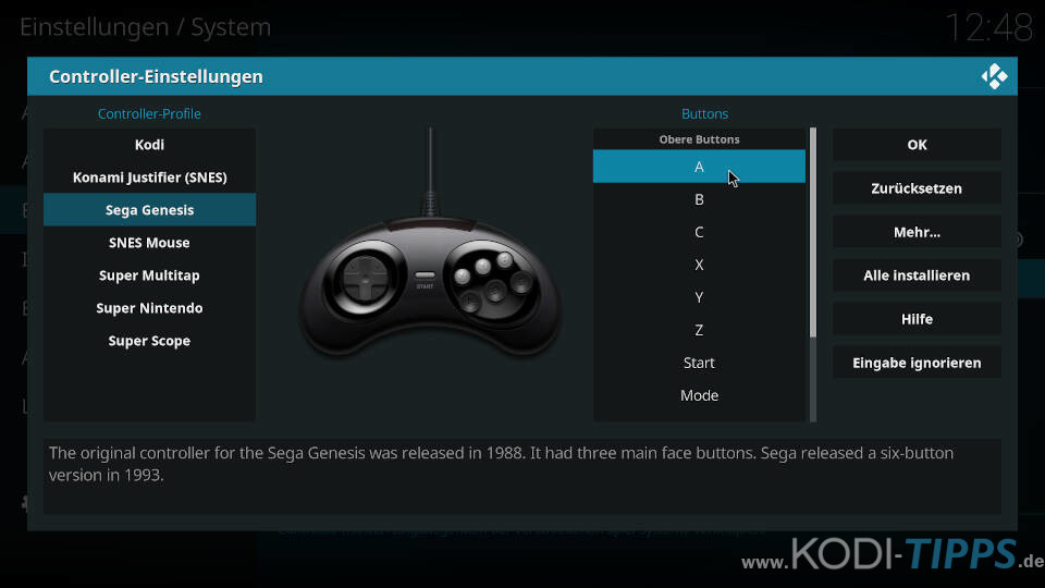 Controller-Profile herunterladen und konfigurieren - Schritt 10