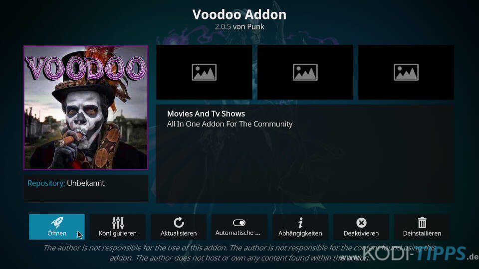 Voodoo Kodi Addon installieren - Schritt 11