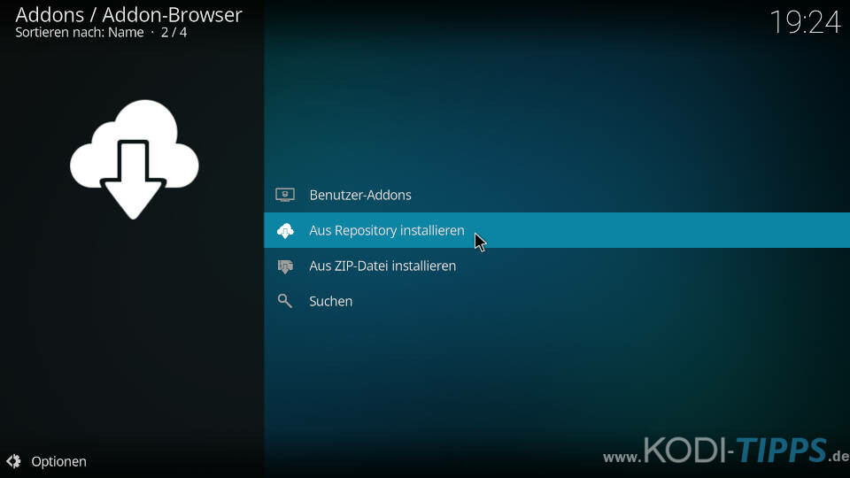 Kodi Addon-Browser - Aus Repository installieren