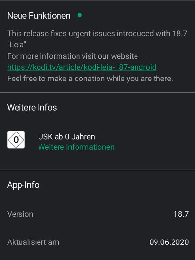 Neues Kodi 18.7 Android Update behebt Ruckler bei der Videowiedergabe