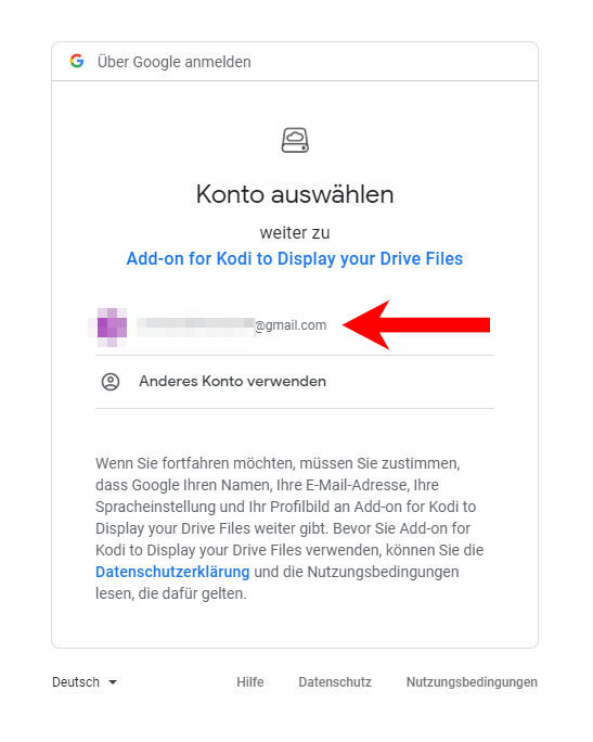 Google Drive Kodi Addon installieren und einrichten - Schritt 10