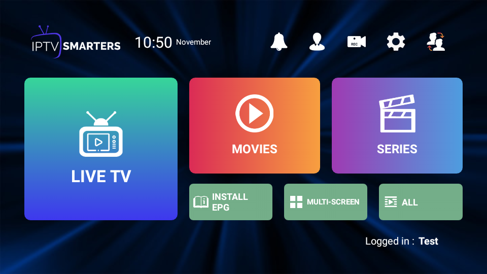 IPTV Smarters Pro APK Android App - Screenshot 1