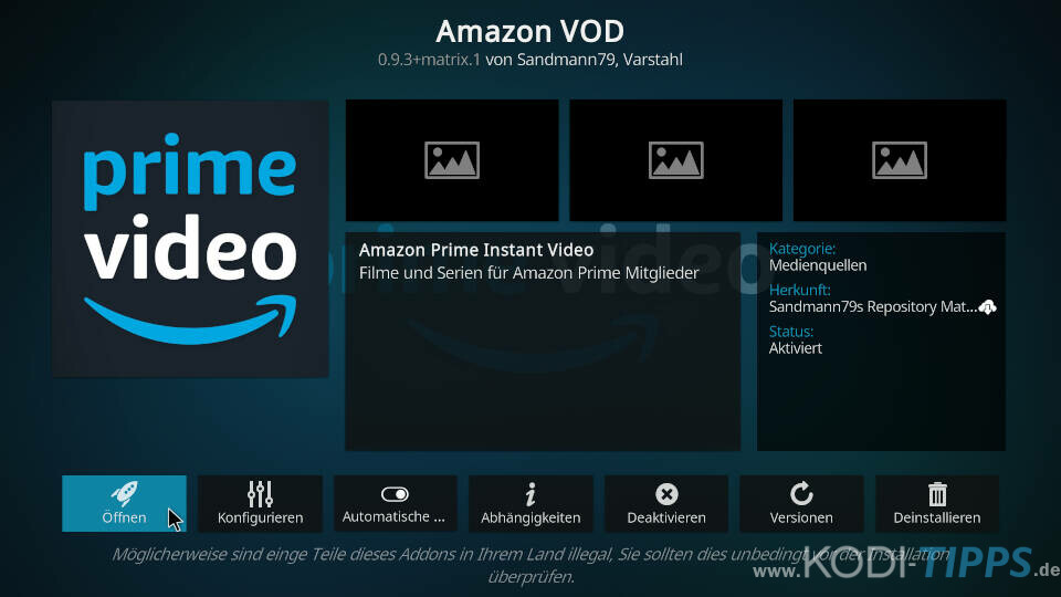 Amazon Prime Kodi Addon installieren - Schritt 11