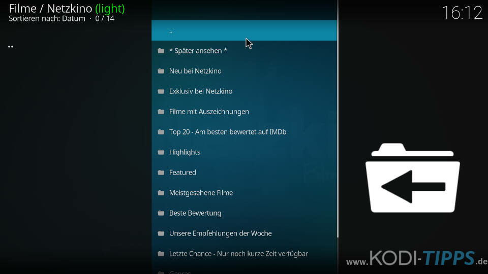 Netzkino Kodi Addon installieren - Schritt 6