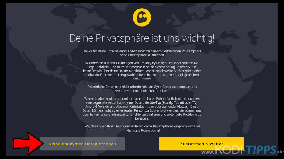 CyberGhost auf Amazon Fire TV installieren - Schritt 7