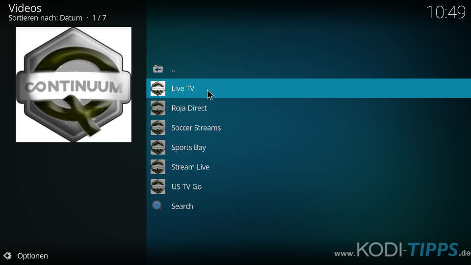 Q Sports Kodi Addon installieren - Schritt 13