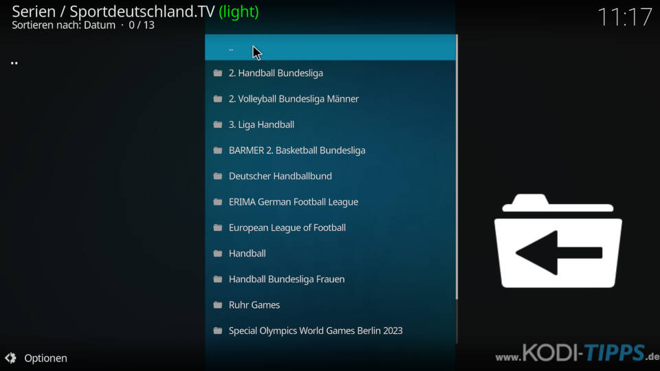 Sportdeutschland TV Kodi Addon installieren - Schritt 8