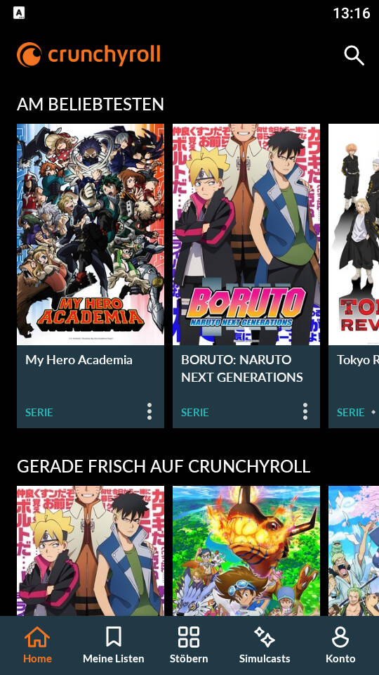 Crunchyroll APK Android App - Screenshot 1