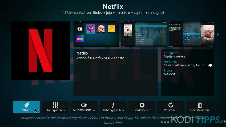 Netflix Kodi Addon installieren - Schritt 10
