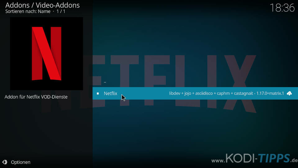 Netflix Kodi Addon installieren - Schritt 7