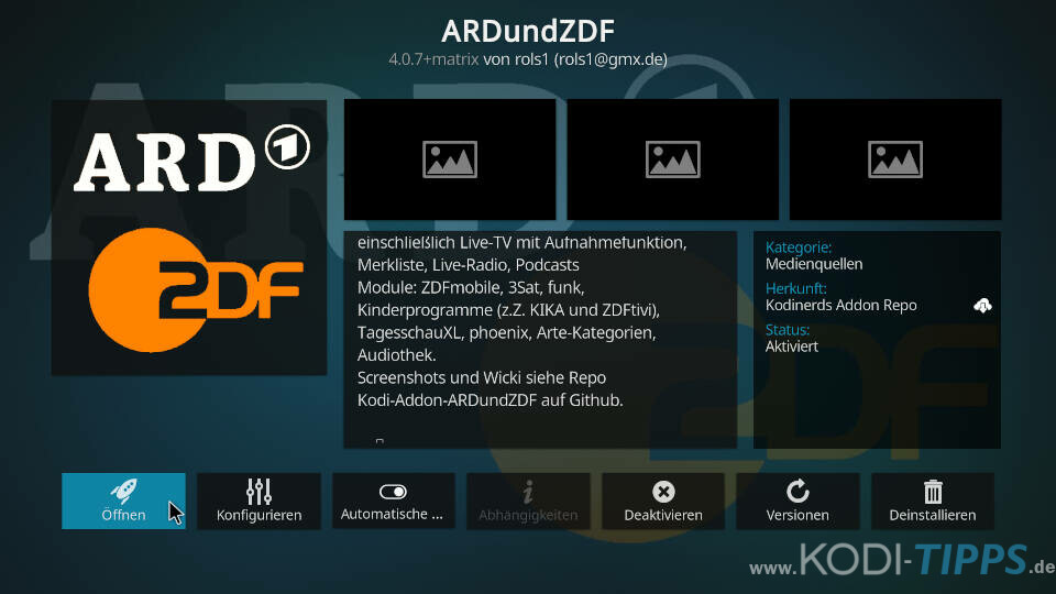 ARD und ZDF Kodi Addon installieren - Schritt 5