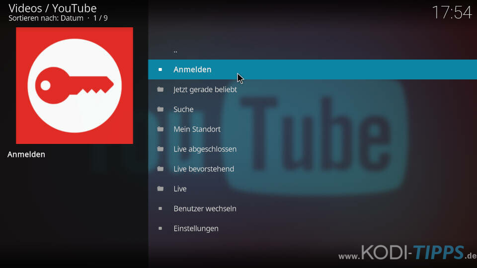 YouTube Kodi Addon installieren - Schritt 11