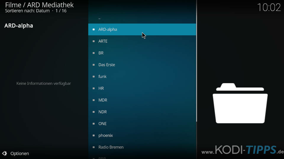 ARD Mediathek Kodi Addon installieren - Schritt 7