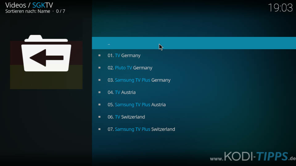 SGKTV Kodi Addon installieren - Schritt 7