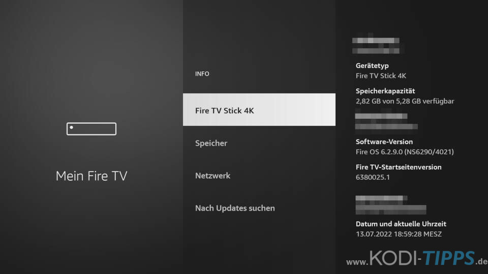 Fire TV Entwickleroptionen einblenden und aktivieren - Schritt 3