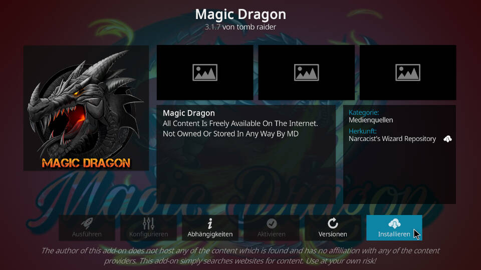 Magic Dragon Kodi Addon installieren - Schritt 8