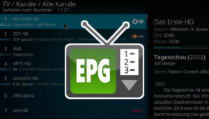 Takealug EPG Grabber für Kodi einrichten