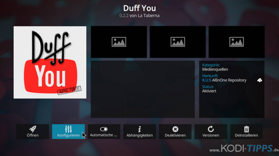 Duff You Kodi Addon installieren - Schritt 5