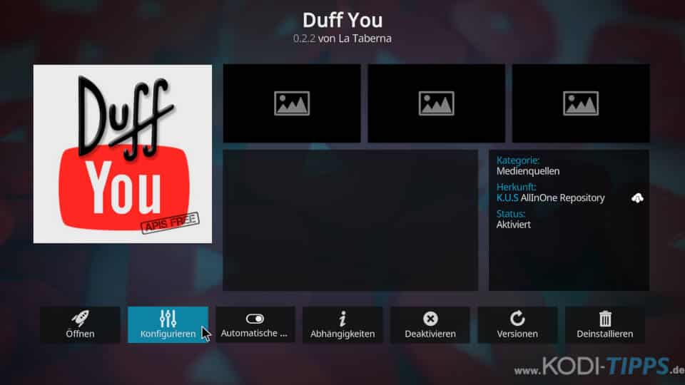 Duff You Kodi Addon installieren - Schritt 5