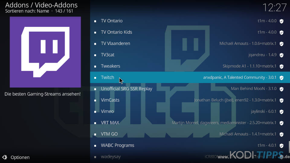 Twitch Kodi Addon installieren - Schritt 2