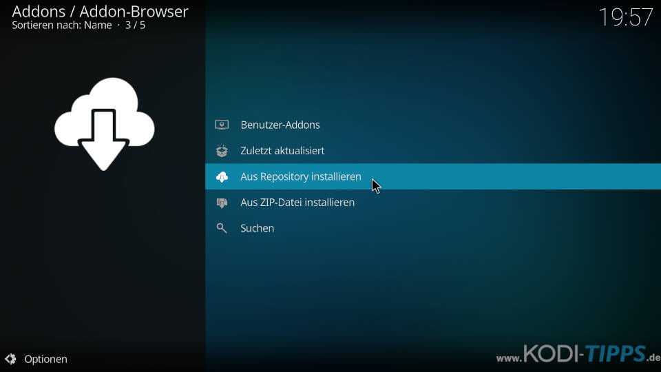 Pluto TV Kodi Addon aus SlyGuy Repsitory installieren - Schritt 4