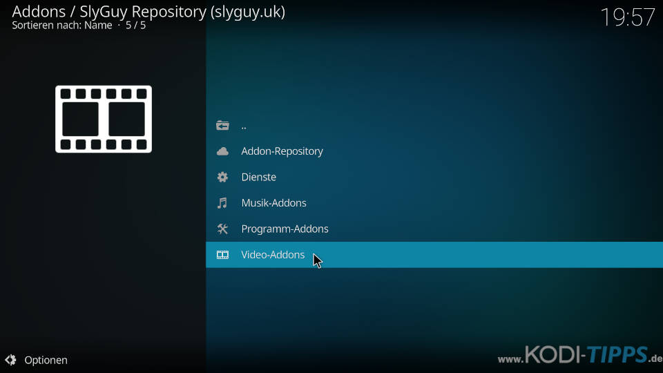 Pluto TV Kodi Addon aus SlyGuy Repsitory installieren - Schritt 6