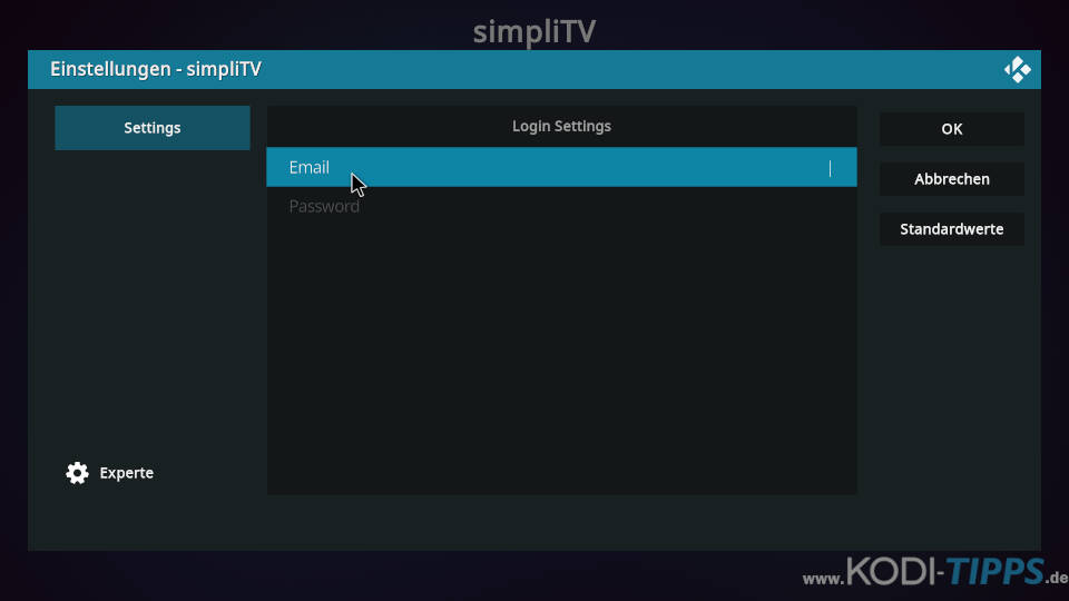 simpliTV Kodi Addon installieren - Schritt 6
