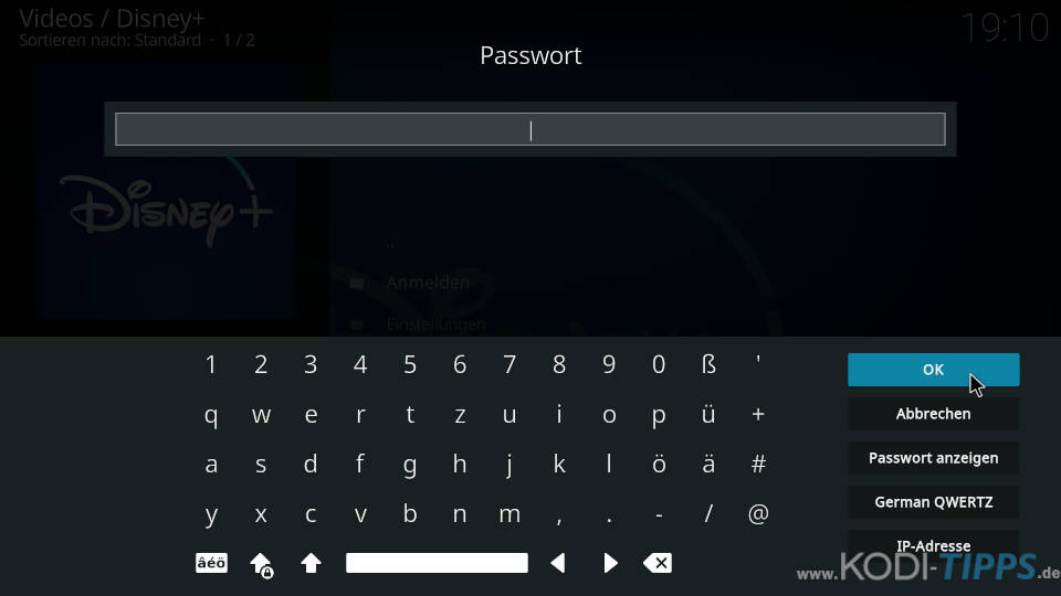 Disney+ Kodi Addon installieren - Schritt 14