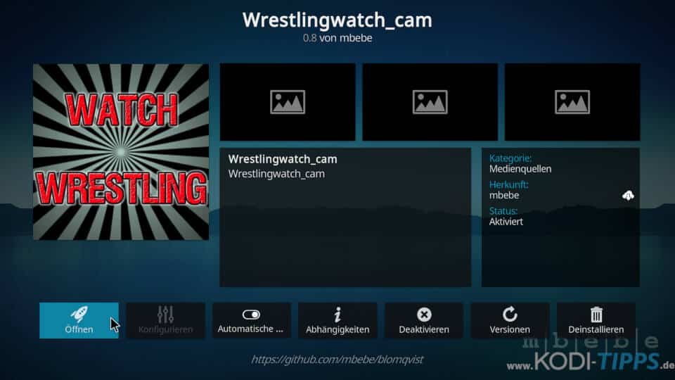 Watch Wrestling Kodi Addon installieren - Schritt 11