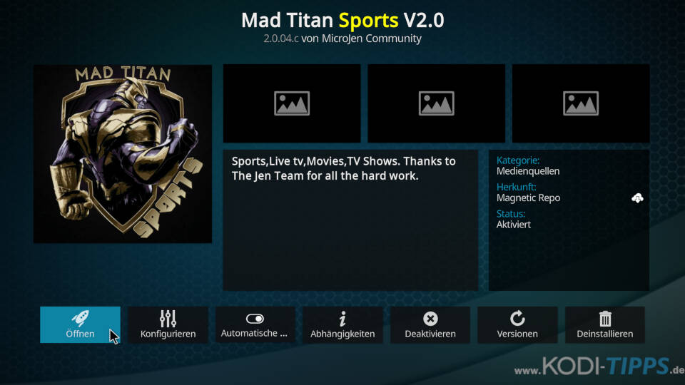 Mad Titan Sports Kodi Addon installieren - Schritt 11