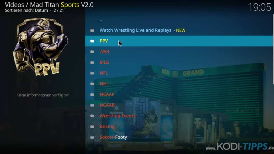 Mad Titan Sports Kodi Addon installieren - Schritt 12