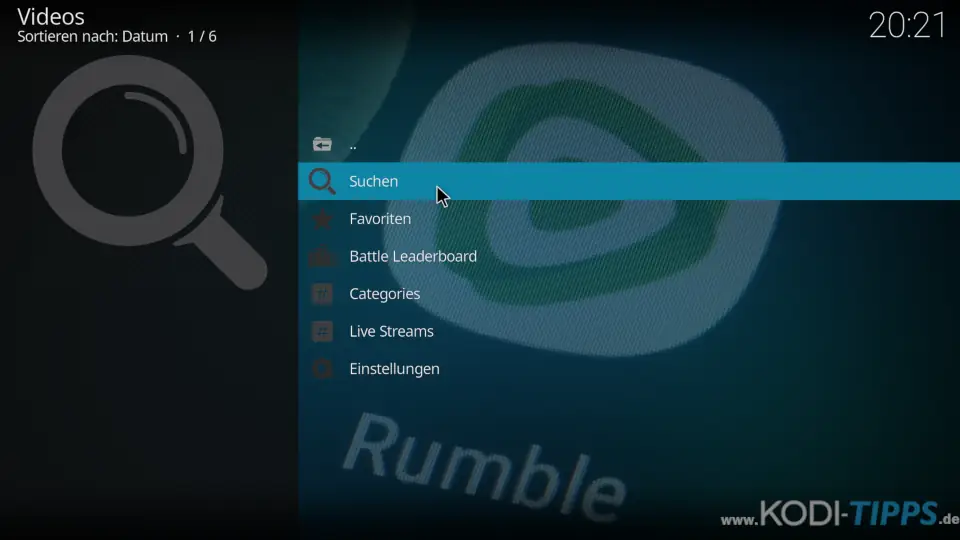 Rumble Kodi Addon installieren - Schritt 7