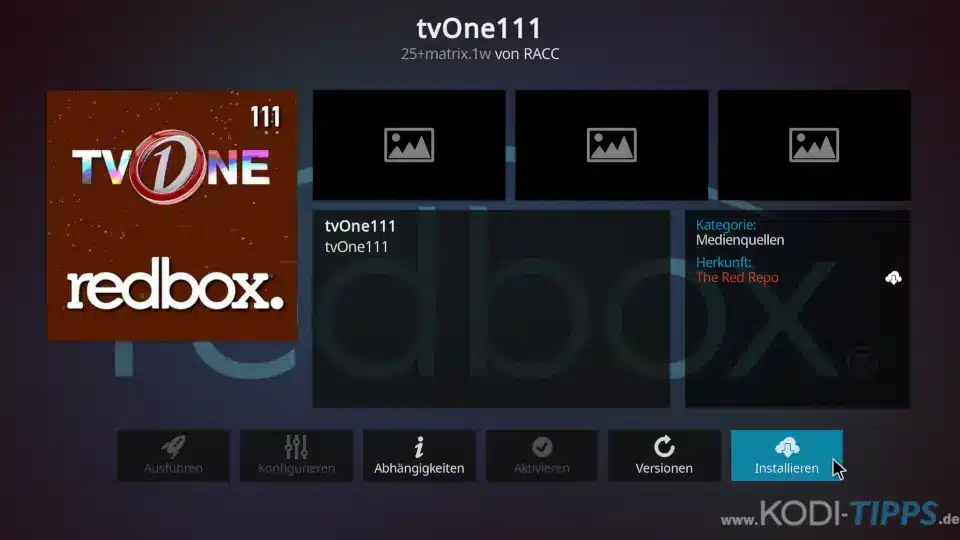 TVOne111 Kodi Addon installieren - Schritt 2