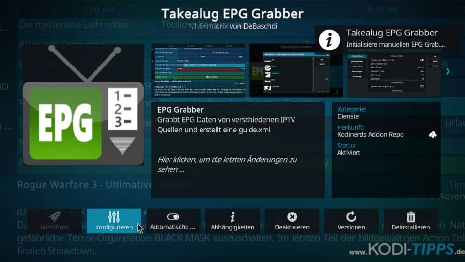 Takealug EPG Grabber einrichten - Schritt 11