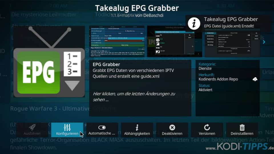 Takealug EPG Grabber einrichten - Schritt 12