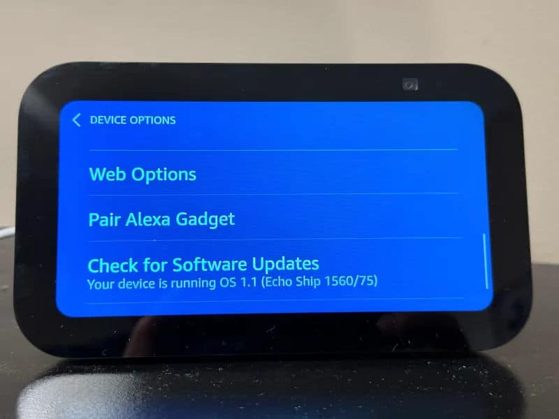 Amazon Echo Show 5 mit dem Betriebssystem OS 1.1