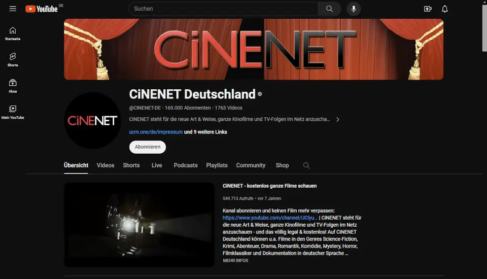 CiNENET YouTube Kanal
