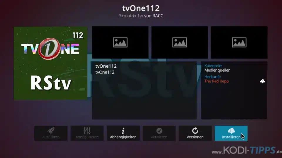 TVOne112 Kodi Addon installieren - Schritt 2