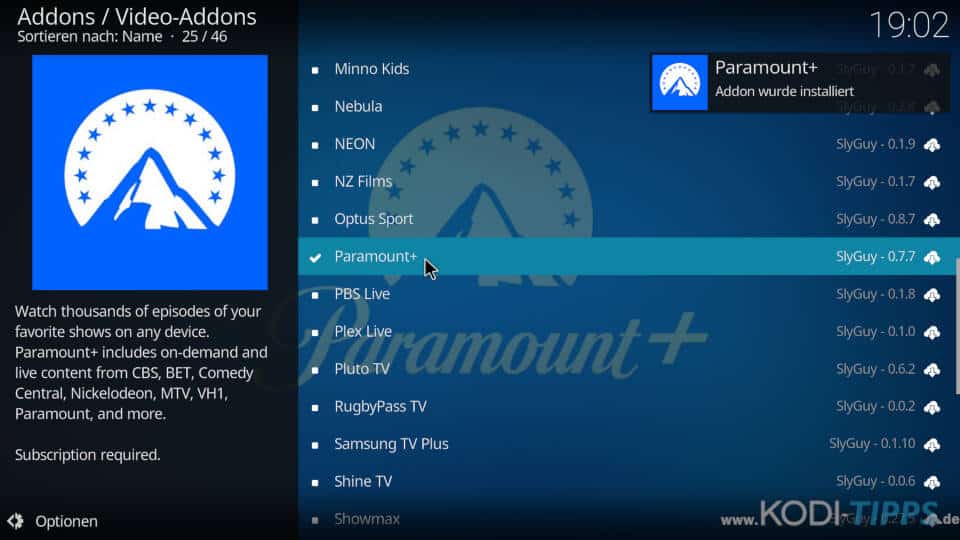 Paramount+ Kodi Addon installieren (Paramount Plus) - Schritt 10