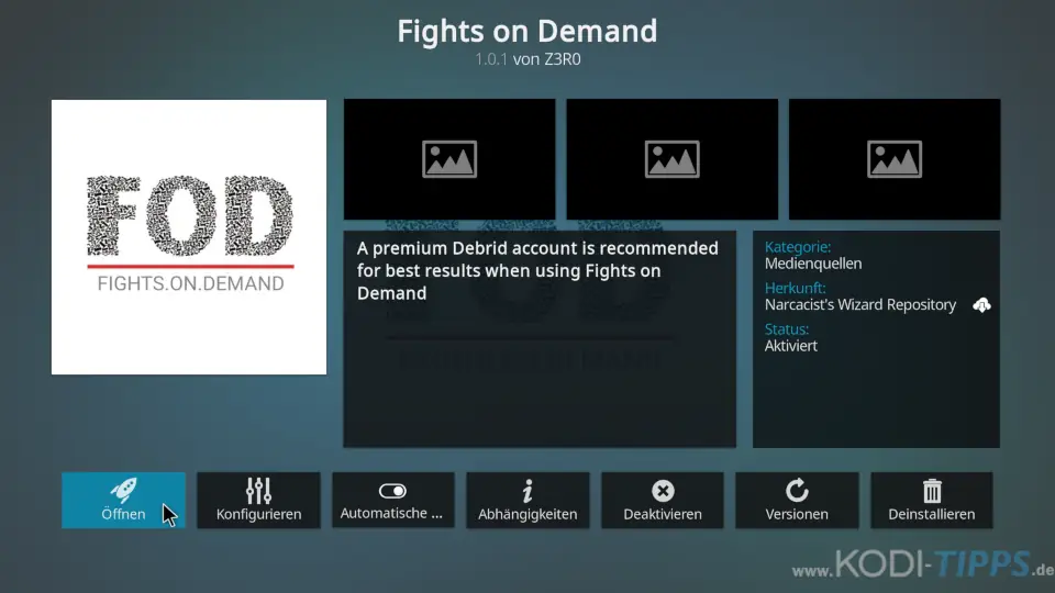 Fights on Demand Kodi Addon installieren - Schritt 11