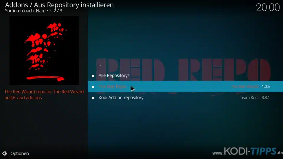 MP3 Streams Kodi Addon installieren - Schritt 5