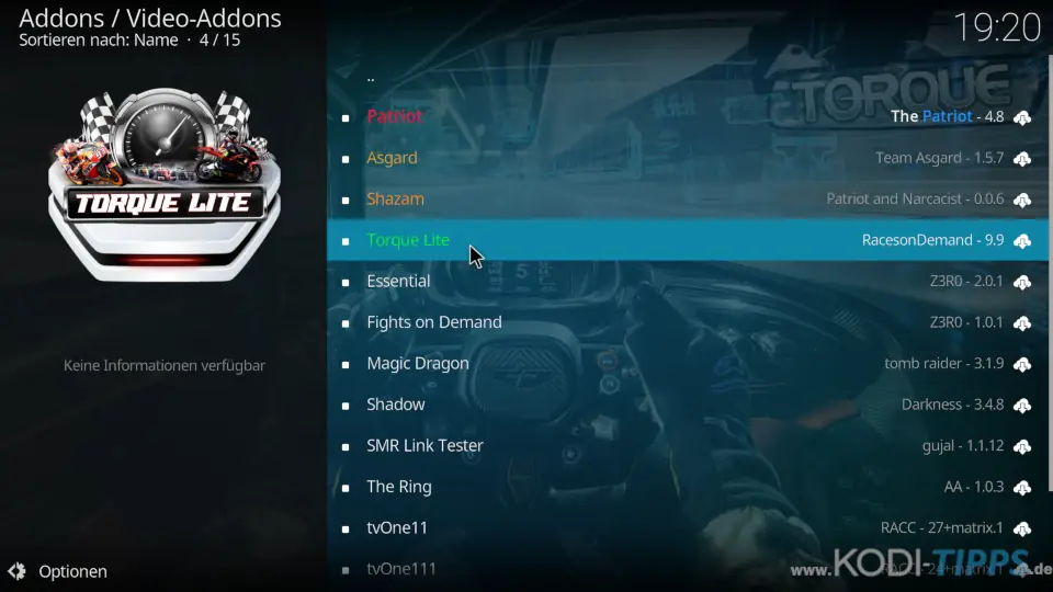 Torque Lite Kodi Addon installieren - Schritt 7